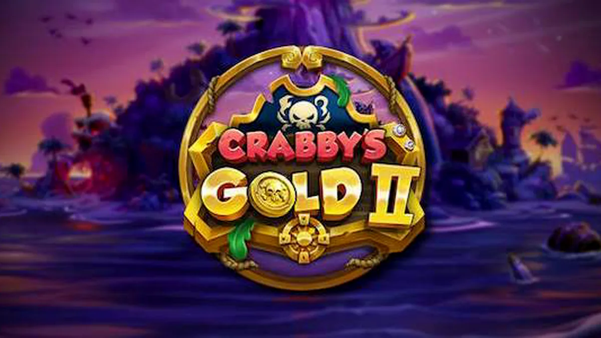Tampilan visual permainan slot Crabby’s Gold II dengan tema bajak laut dan peti harta karun.